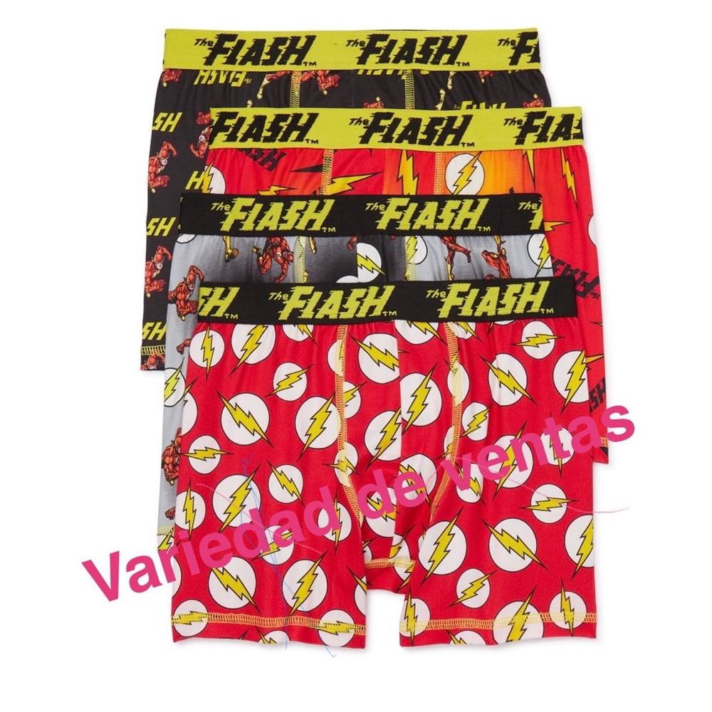 The Flash Boys Boxer Brief Underwear, 4-Pack, Size 8